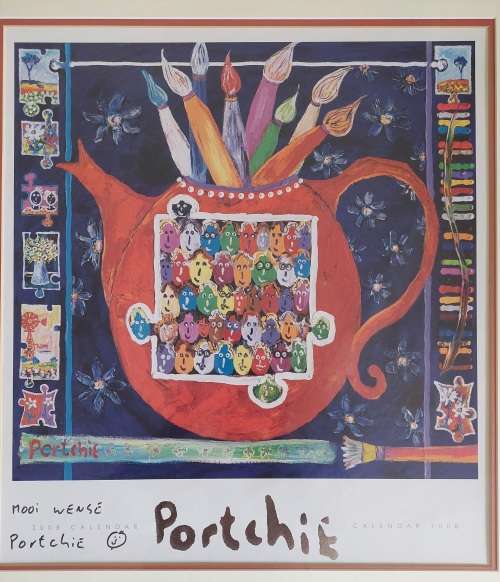 Wow!! Signed 2008 Porchie calander print 520 x 470mm  Wow!!