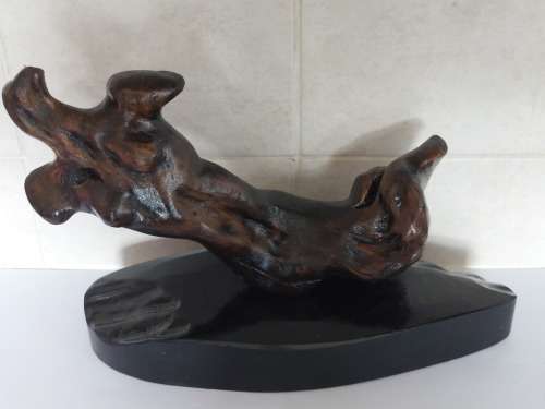 Spectacular SA carved wood sculpture signed L.T.S wow!!