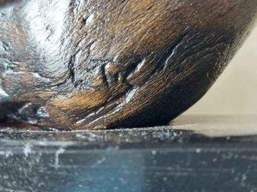 Spectacular SA carved wood sculpture signed L.T.S wow!!