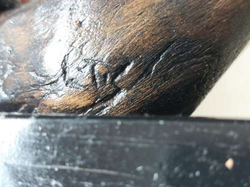 Spectacular SA carved wood sculpture signed L.T.S wow!!