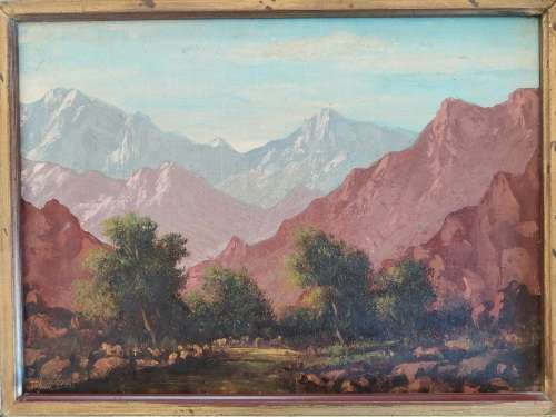 Amazing!! Johan Greeff oil on board 370 x 270mm value R1500