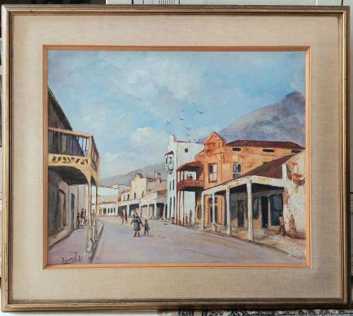 Amazing David Allen Hanover str D6 oil on canvas on board 600 x 500mm Value R3500