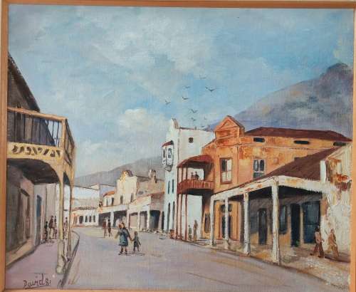 Amazing David Allen Hanover str D6 oil on canvas on board 600 x 500mm Value R3500