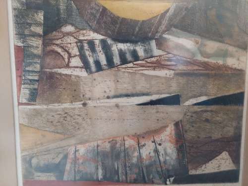 Wow!! Rene Carcan coloured etching E.A 590 x 490mm Value R6500