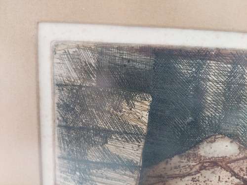 Wow!! Rene Carcan coloured etching E.A 590 x 490mm Value R6500