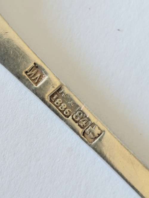 Very Rare!! 1886 Russian silver Stetl city spoon 15g what a find!!