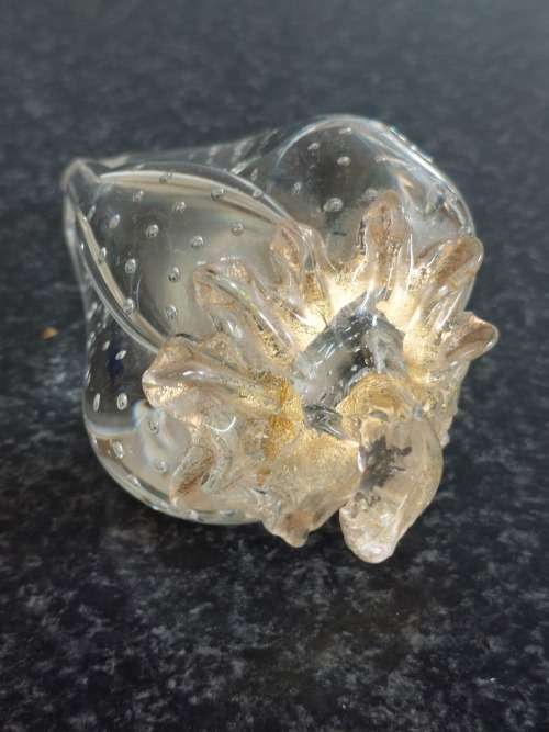 Stunning vintage murano glass paperweight circa 1960`s wow!!