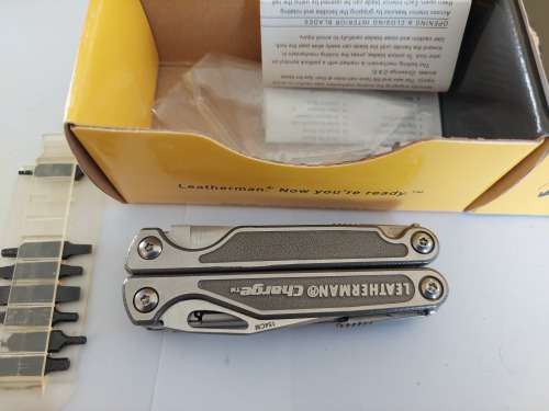 Wow!! Leatherman Charge XTI titanium in box, like new!!