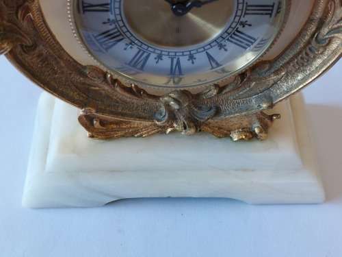 Stunning vintage swiss Elsinor 8 day marble & gilt metal clock Value R1250