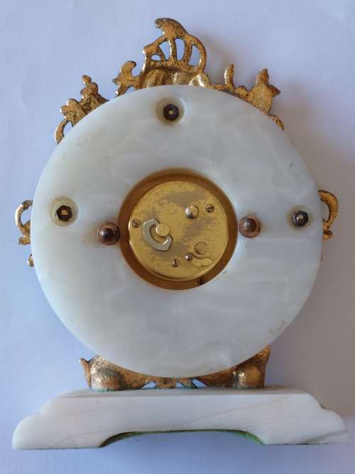Stunning vintage swiss Elsinor 8 day marble & gilt metal clock Value R1250