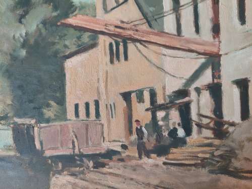 2 in 1 Robert Broadley street scene & stillife oil on board dated `43 Value R13500