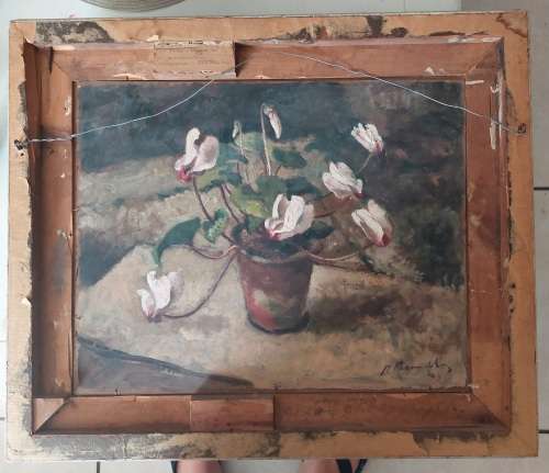 2 in 1 Robert Broadley street scene & stillife oil on board dated `43 Value R13500