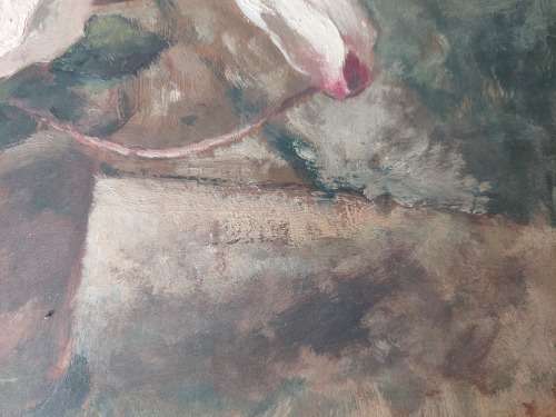 2 in 1 Robert Broadley street scene & stillife oil on board dated `43 Value R13500