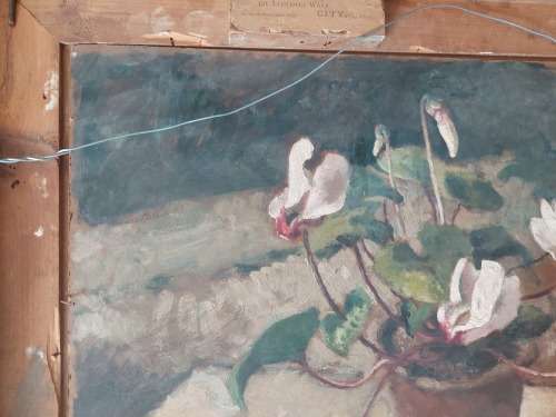 2 in 1 Robert Broadley street scene & stillife oil on board dated `43 Value R13500