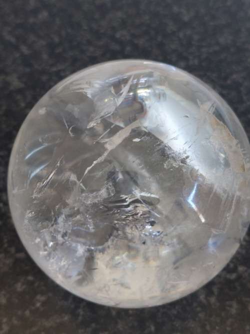 Amazing!! Large & heavy rock crystal sphere on stand Value R2500