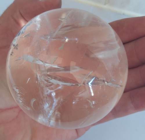 Amazing!! Large & heavy rock crystal sphere on stand Value R2500