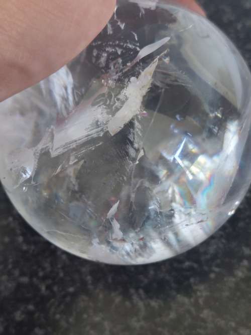 Amazing!! Large & heavy rock crystal sphere on stand Value R2500