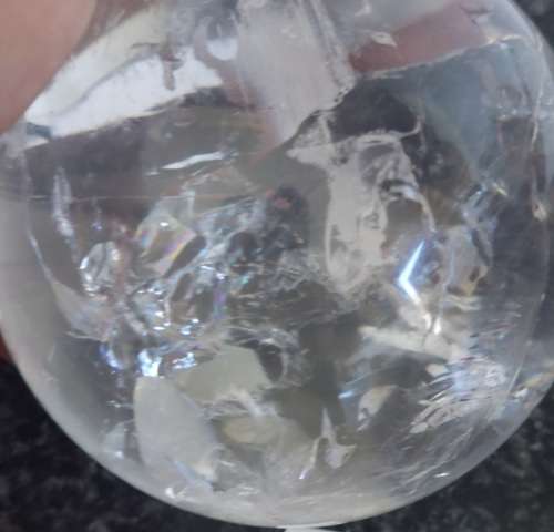 Amazing!! Large & heavy rock crystal sphere on stand Value R2500