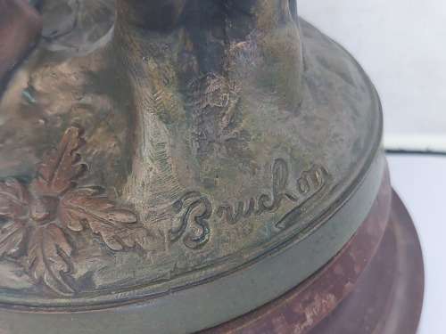Magnificent antique Emile Bruchon cold painted spelter figure Value R3500