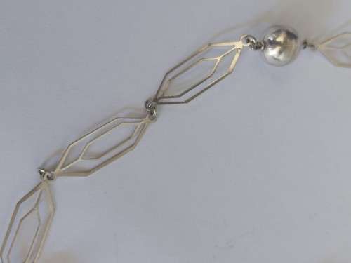 Rare!! Vintage 800 silver extra length necklace with increadible design 25,0g