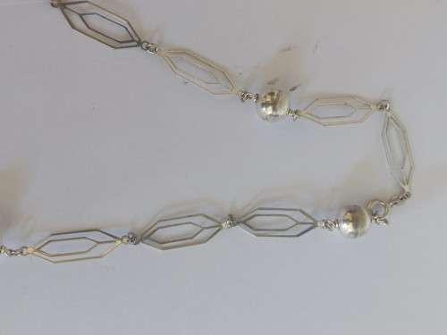 Rare!! Vintage 800 silver extra length necklace with increadible design 25,0g