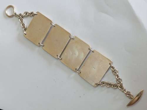 Magnificent large sterling silver Jasper bracelet 79,0g value R3500 wow!!