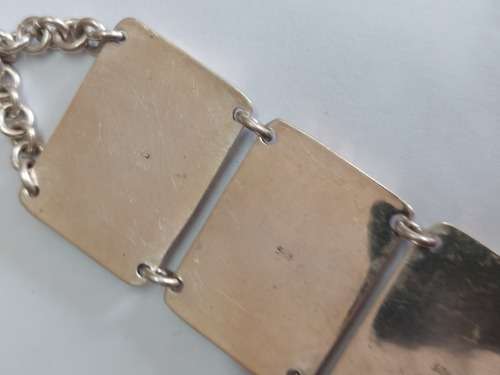 Magnificent large sterling silver Jasper bracelet 79,0g value R3500 wow!!