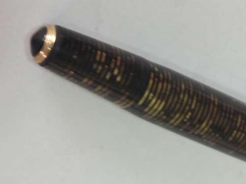 Wow!! 1939 brown striped Parker `Long Major` vacumatic fountain pen