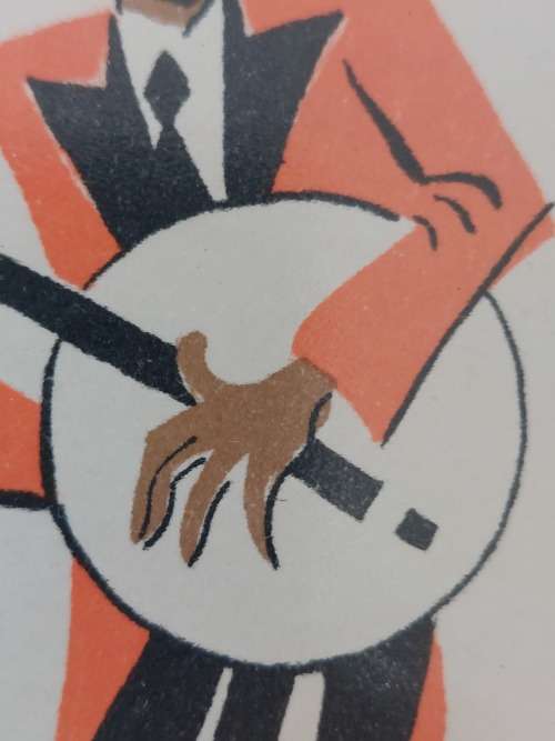 Rare!! Set of 3 x 1940`s Maurice van Esche lithograph Christmas cards of Coons