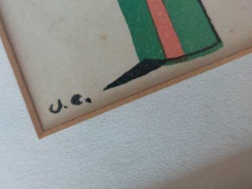 Rare!! Set of 3 x 1940`s Maurice van Esche lithograph Christmas cards of Coons