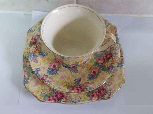 Another 1930`s Royal Winton Welbeck chinz trio Value R950