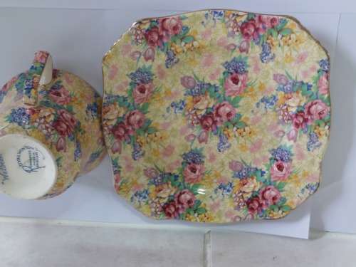 Another 1930`s Royal Winton Welbeck chinz trio Value R950