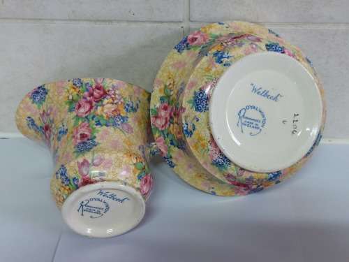 Wow 1930`s Royal Winton welbeck chinz milk jug & sugar bowl Value R900