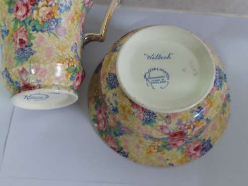 Wow 1930`s Royal Winton welbeck chinz milk jug & sugar bowl Value R900