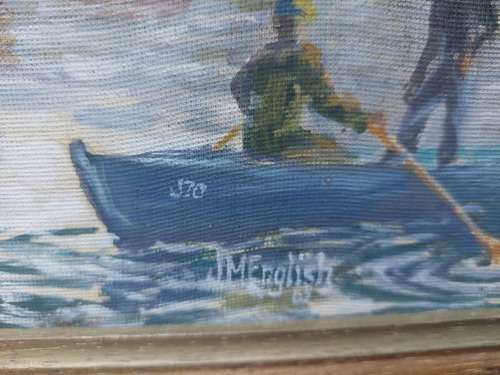 Rare! J.M. English oil on board `Steam tug Alwyn Vincent` 450 x 350mm Value R2000