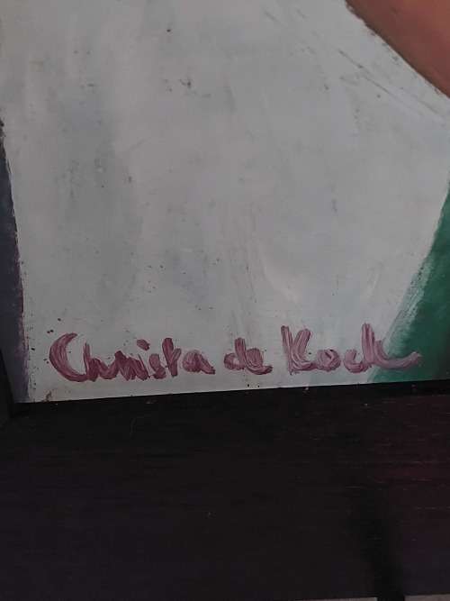 Stunning Christa de Kock acrylic on board 600 x 400mm Value R2500