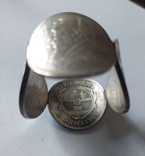 Rare!! Boer war P.O.W kruger 2 shilling silver coin napkin ring 45g Value R3500