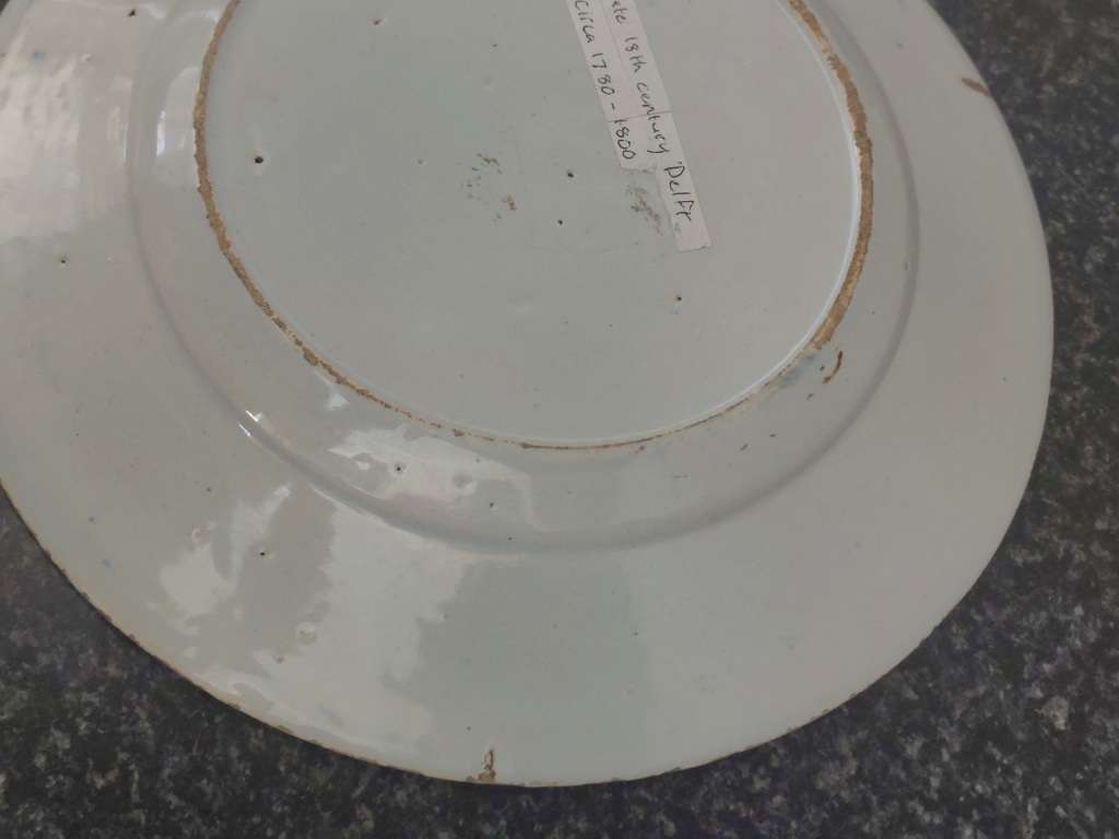 Rare!! 18th century Delft plate circa 1780`s Value R3500