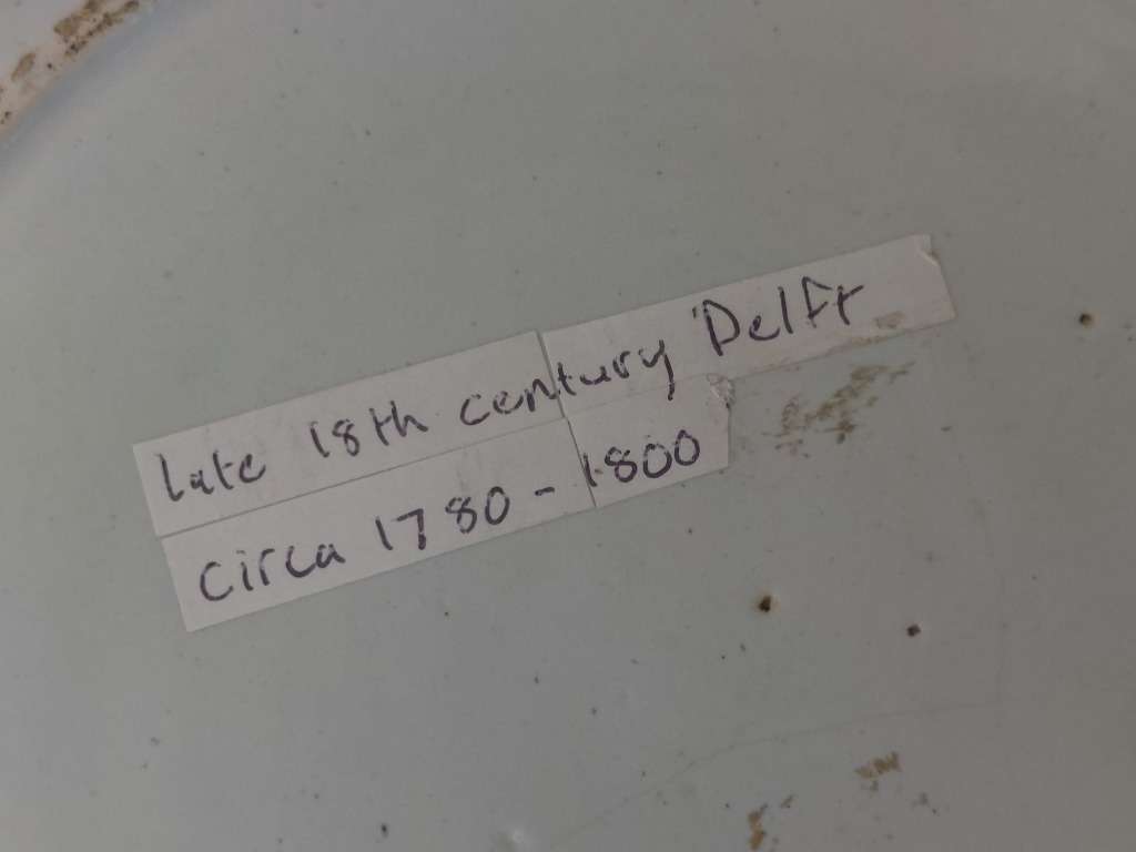 Rare!! 18th century Delft plate circa 1780`s Value R3500
