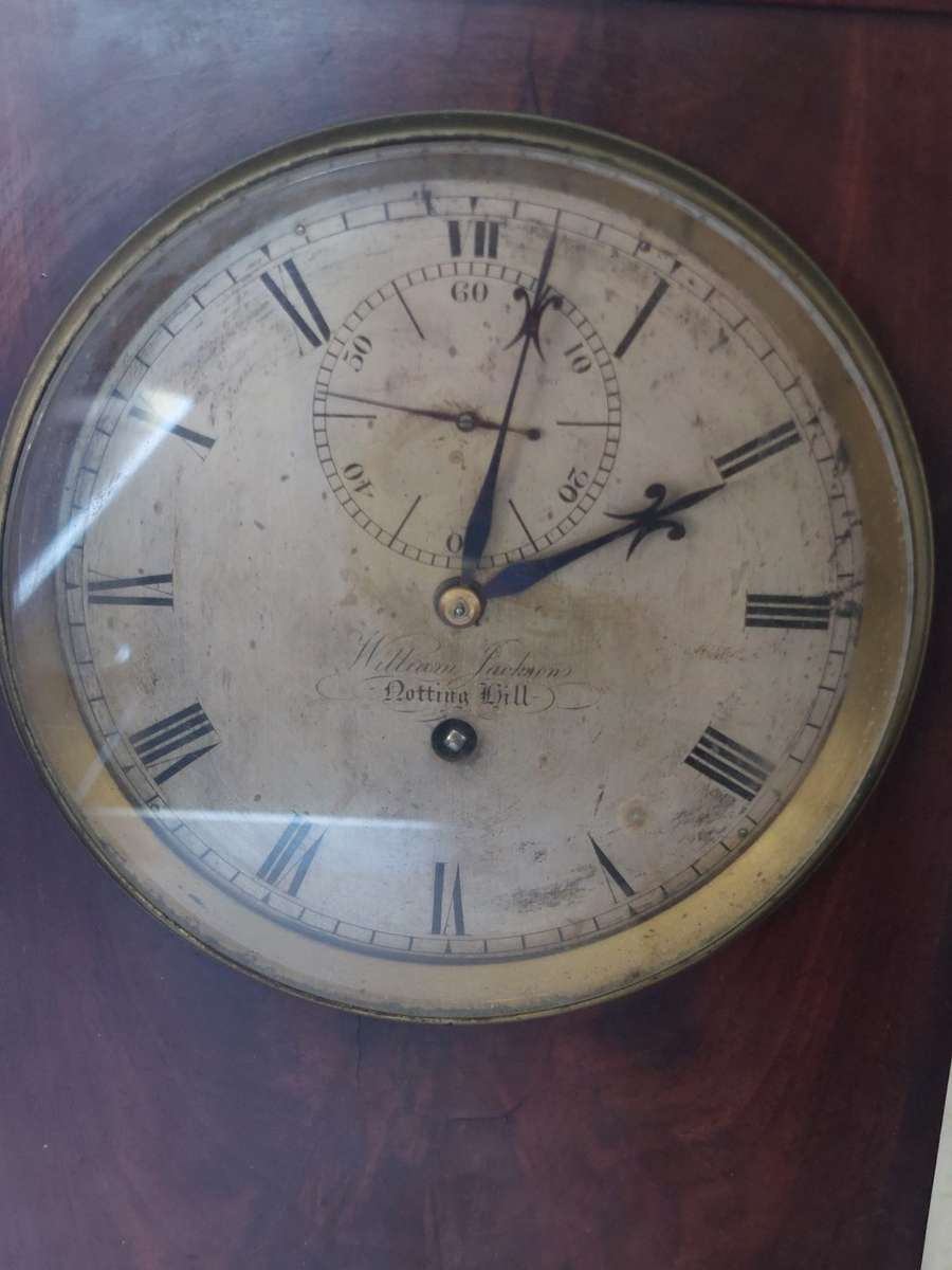 Rare!! Georgian William Jackson mahogany fusee clock circa 1810  Value R7500
