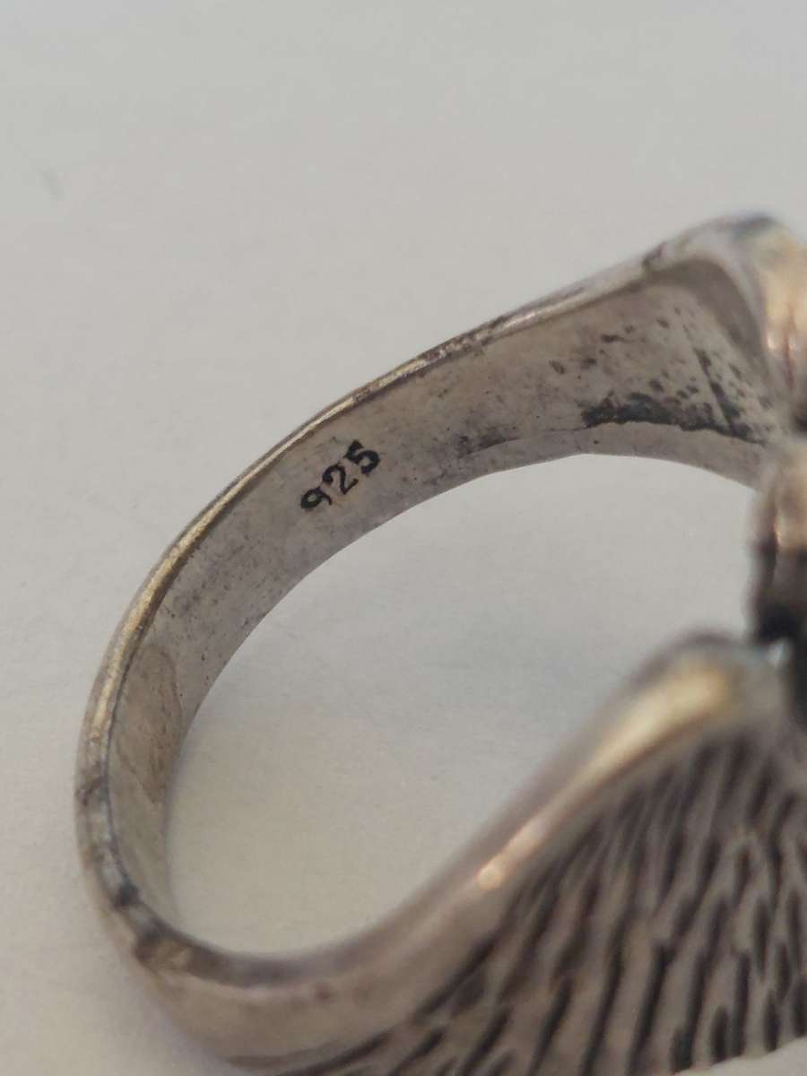 Amazing!! Vintage Sterling silver eagle ring 8,8g WOW!!