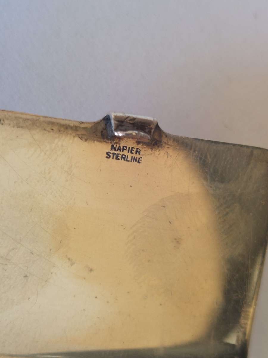 Rare Find!! Antique Napier sterling silver book form pillbox circa 1920,  21,7g