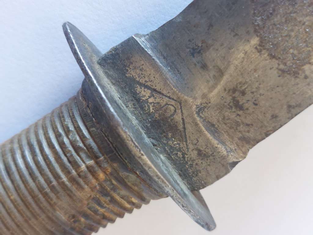 Rare!! 19th century carved horn handle hunter skinner knife circa 1890`s