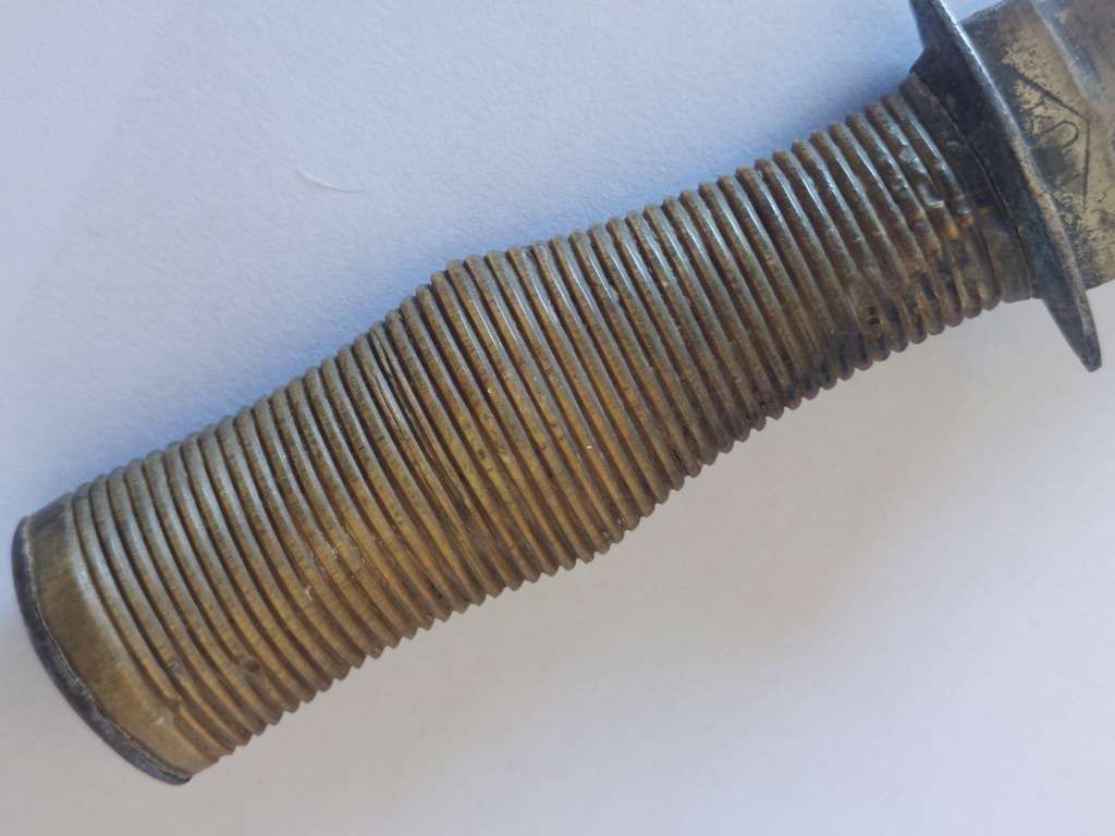 Rare!! 19th century carved horn handle hunter skinner knife circa 1890`s