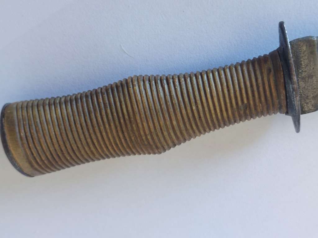 Rare!! 19th century carved horn handle hunter skinner knife circa 1890`s