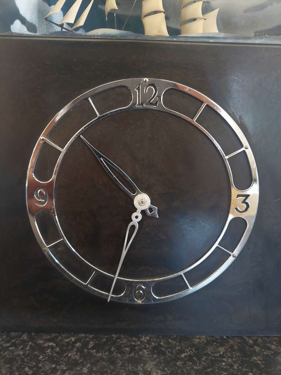 Rare! Art Deco Bakelite Vitascope electric illuminated ship clock Value R9500