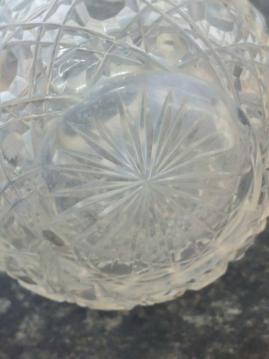 Lovely!! 1900 Chester silver rimed cut crystal creamer