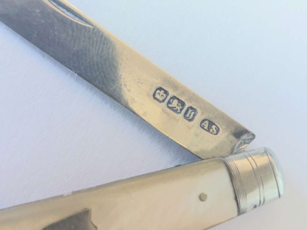 Wow!! 1900 Sheffield silver pocket knife 20,8g  Wow!!