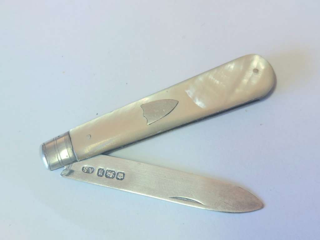 Wow!! 1900 Sheffield silver pocket knife 20,8g  Wow!!