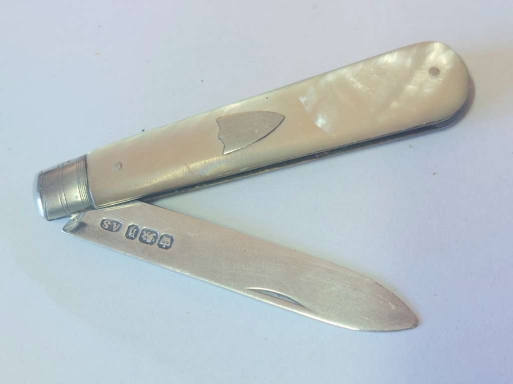 Wow!! 1900 Sheffield silver pocket knife 20,8g  Wow!!